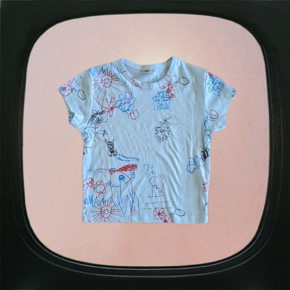 uo cropped doodle baby tee - Picture 1 of 2